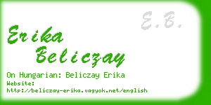 erika beliczay business card